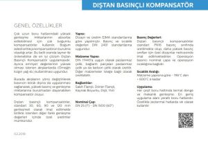 Ayvaz Dıştan Basınçlı Kompansatör / Flanşlı (30mm Genleşmeli -20+10) DN150
