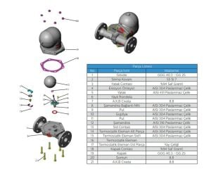 Şamandıralı Kondenstop / termostatik Hava Tahliyeli FLANŞLI SK-55 DN40