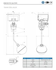 Ayvaz Seviye Şalteri / C-2 C-2 Metal Kapak