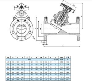 Ayvaz Balans Vanası / Statik Tip / Flanşlı DN125