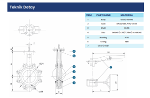 DN200 PN16 LUG TİPİ KELEBEK VANA