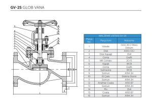 Ayvaz Baskılı Glop Vana GV-25 DN80