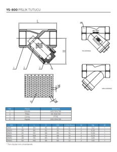 Ayvaz Pislik Tutucu Paslanmaz Dişli (AISI304) 3/4''