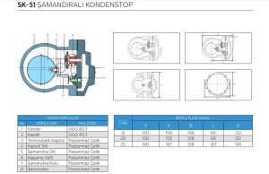 Şamandıralı Kondenstop / Termostatik Hava Tahliyeli SK-51 Flanşlı DN20