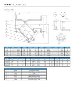 Ayvaz Pislik Tutucu Flanşlı Y Tipi PTY-40 DN80