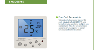 Smallart Sıva Üstü Dijital Fancoil Termostatı SM2008FFS-L
