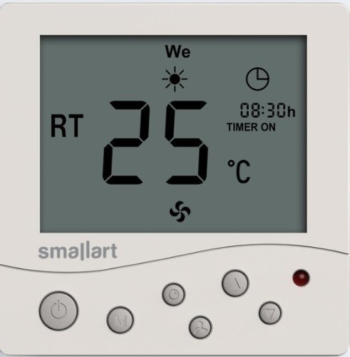 Smallart Sıva Üstü Dijital Fancoil Termostatı SM2008FFS-L
