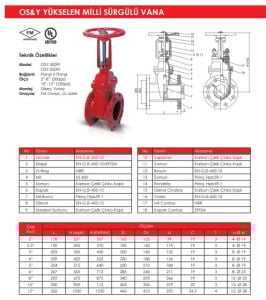 OS&Y YÜKSELEN MİLLİ VANA DN300