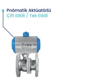 DN15PASLANMAZ AKTÜATÖRLÜ 2 PARÇALI FLANŞLI KÜRESEL VANA